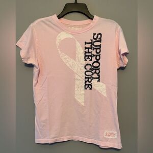 Breast Cancer Awareness  “Support the Cure” Womens Tee, size L
